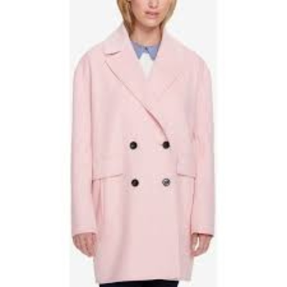 Tommy Hilfiger Jackets & Blazers - Tommy Hilfiger Double-Breasted Peacoat Pink